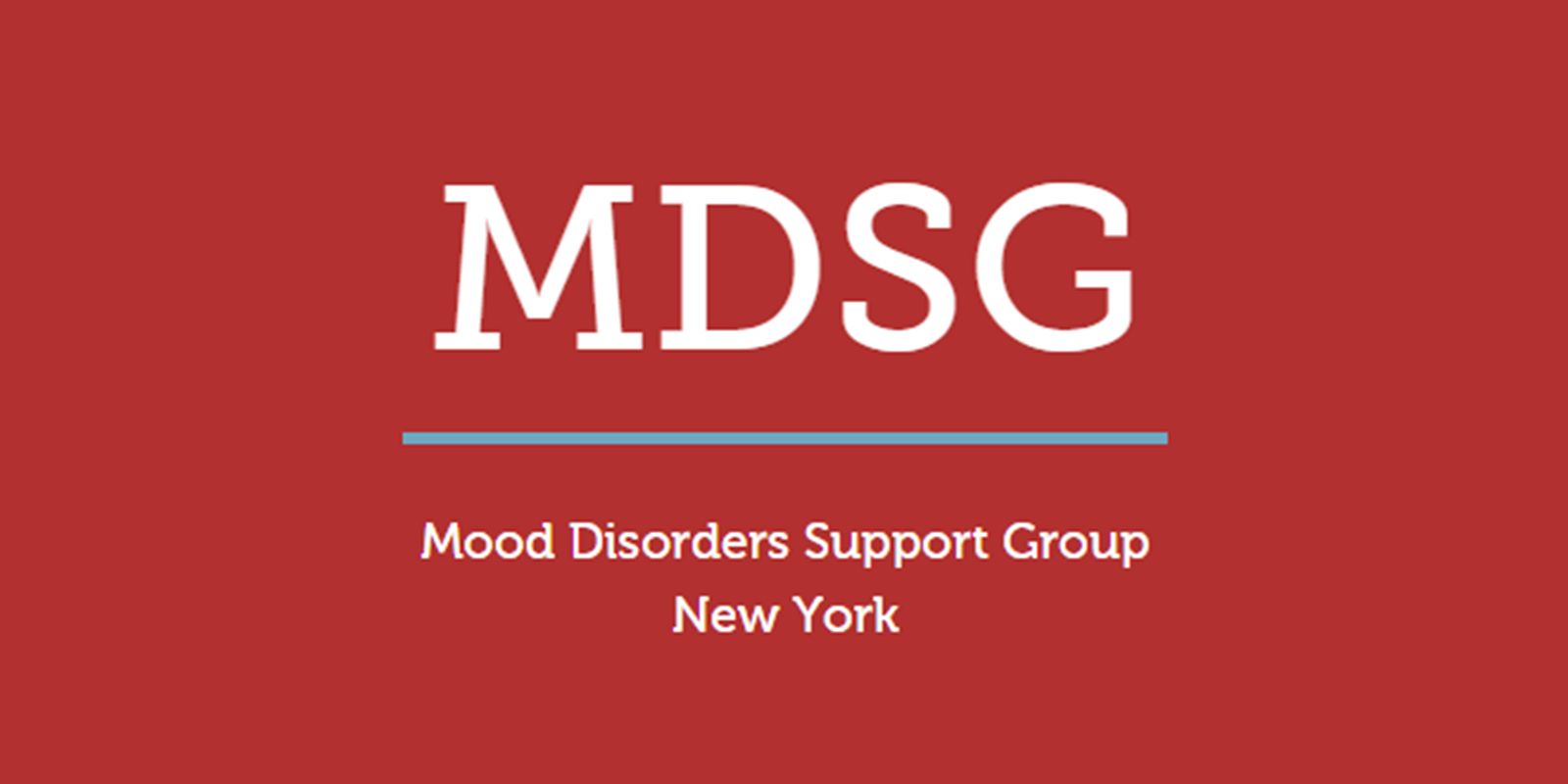 PEER SUPPORT: MDSG (Mood Disorders Support Group) NYC